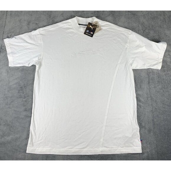Puma Bmw Motorsport Car Graphic Crew Neck Short Sleeve T-Shirt Mens M Logo - Picture 1 of 10